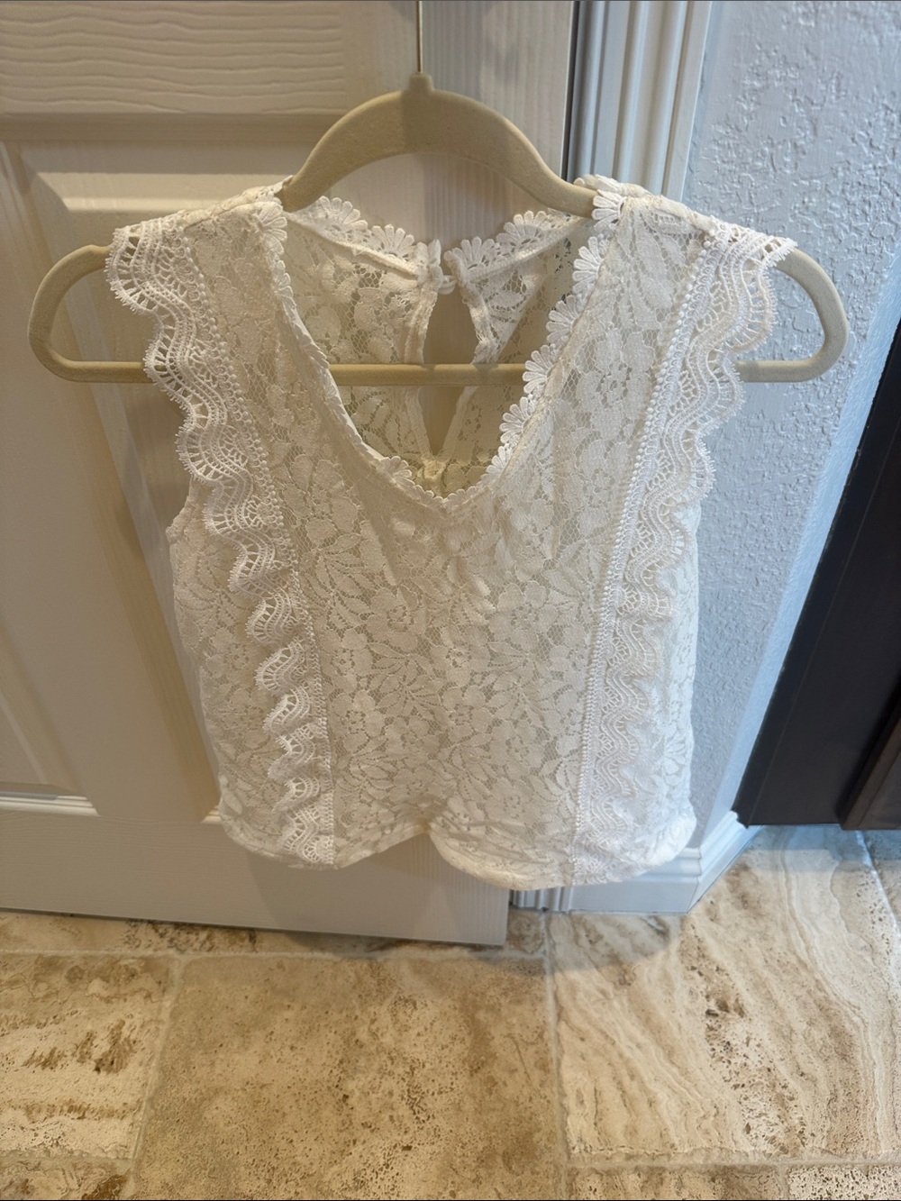 White Lace V-Neck Camisole